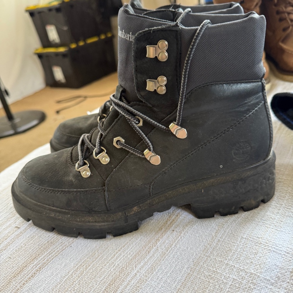 Timberland Waterproof black lug boots 10
